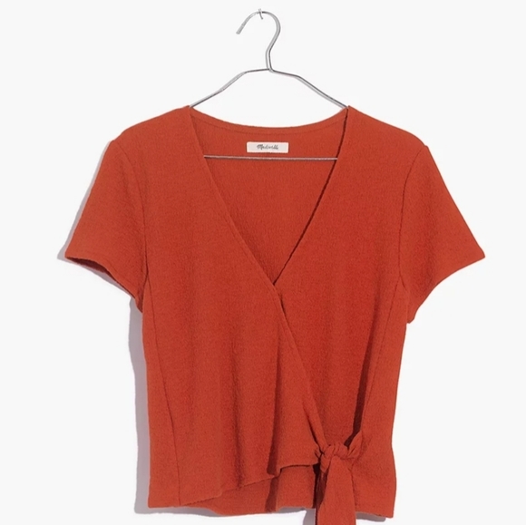 **SOLD**Texture & Thread Wrap-Tie Top - Picture 5 of 8